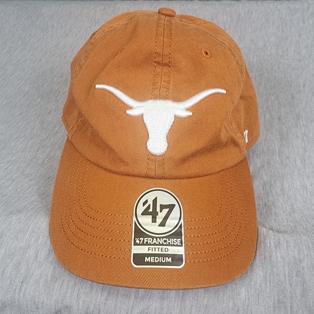 Texas Longhorns 47 Brand Franchise The Perfect Fit Fitted Hat Cap Medium - Picture 1 of 9